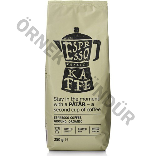 Patar Espresso Öğütülmüş Organik Kahve 250 gr