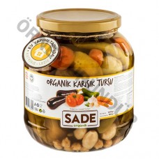 Sade Organik Organik Ev Yapımı Tadında Karışık Turşu 1610 Gr